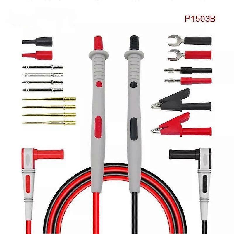 Multimeter Test Leads Kit P1503B Replaceable Probe 4mm Banana Plug Wide Compatibility for DIY Electrical Projects