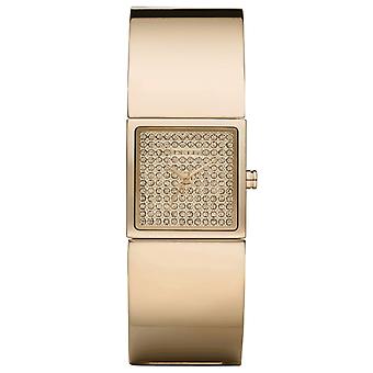 Dkny glitz Quartz Analog Woman Watch with Stainless Steel Bracelet Gold Plated NY8040