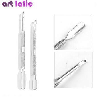 2 Sizes Double-end Silver Cuticle Remover Stainless Steel Finger Dead Skin Cut Manicure Stirring Rods Nail Art Pusher Tool