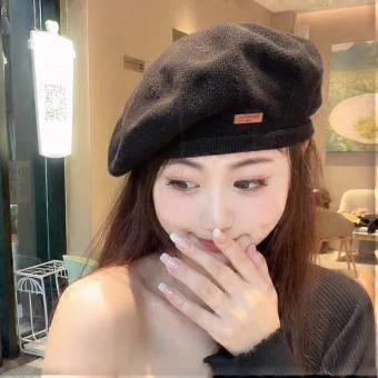 Autumn and winter new hats women's versatile bud hats show their faces small painter hats women's breathable black berets