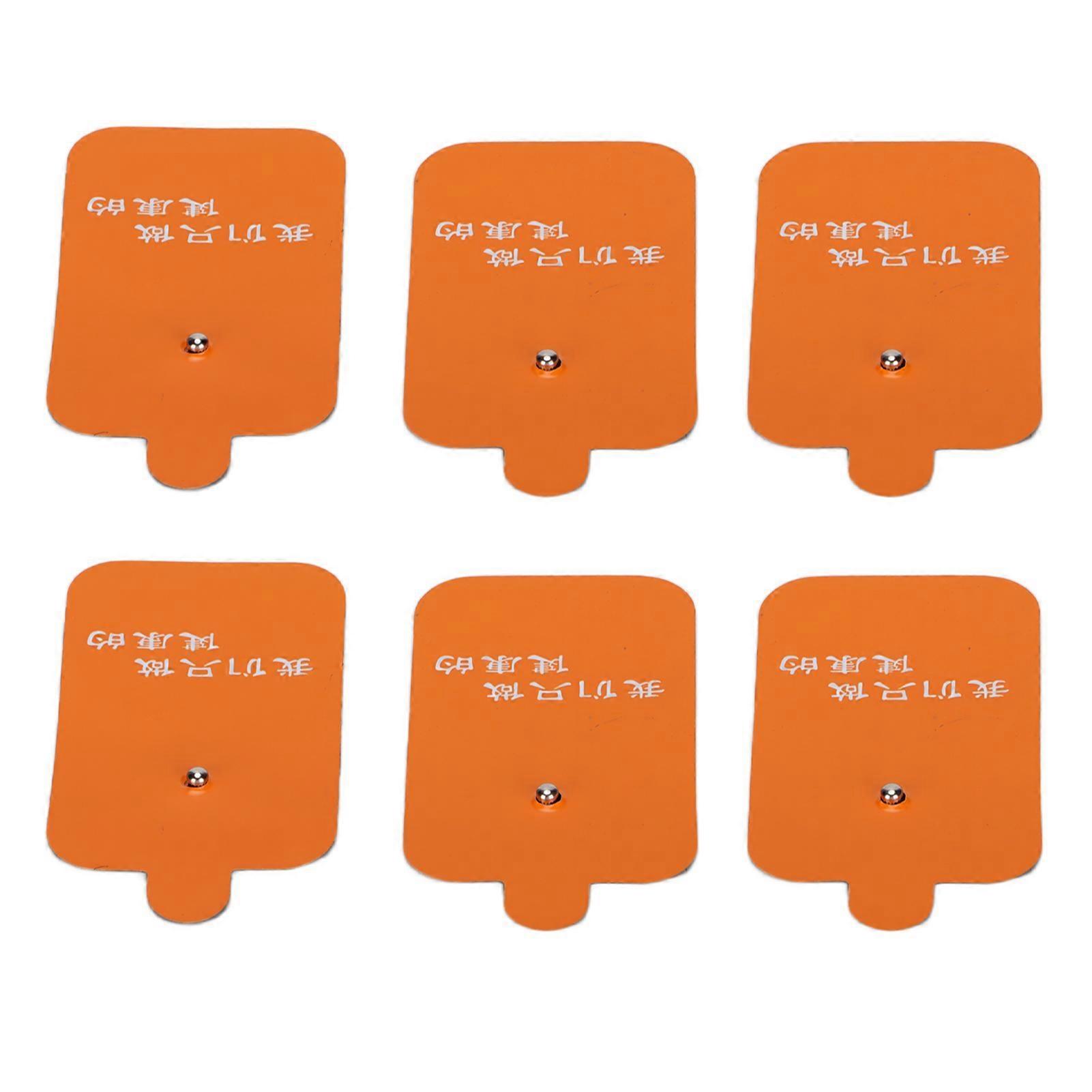 10pcs Snap Electrode Pad Reusable Replacement Electrode Patch Accessory for TENS Massager Orange
