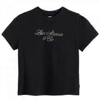 Levi's Damen-T-Shirt im Regular Fit mit Schriftzug.