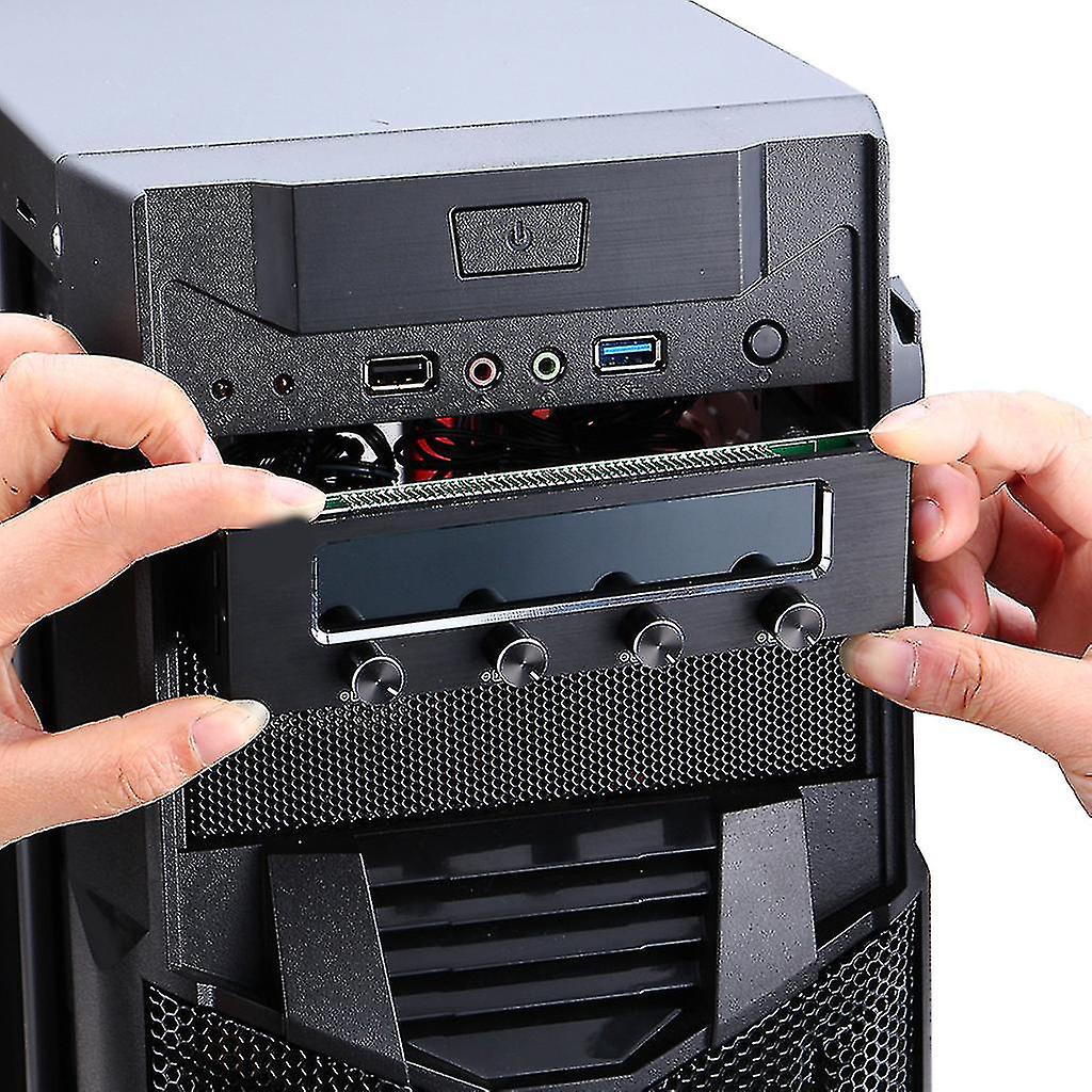 Powerful Pc Chassis 4 Fans Speed Controller Compatible For 5.25" Drive Bay Computer Case