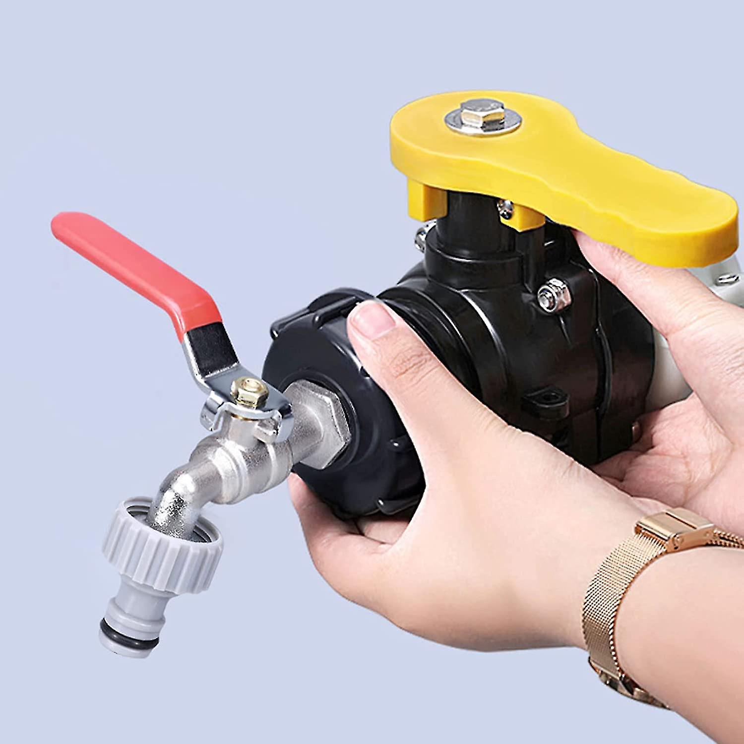 1pcs 3/4" Plastic Tank Tap Adapter 1000l With Hose Tap Adapter, Ibc Tap