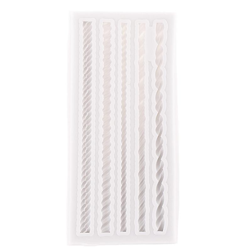 Silicone Mold Diy Chocolate Cake Mold Five Lines Rope Shape Baking Pan Kitchen