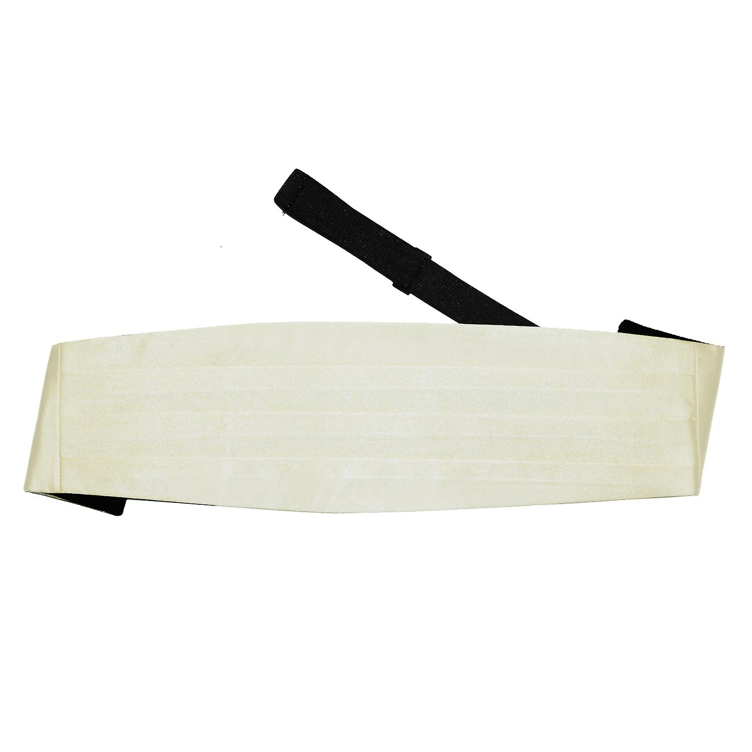 Ivory Plain Satin Cummerbund