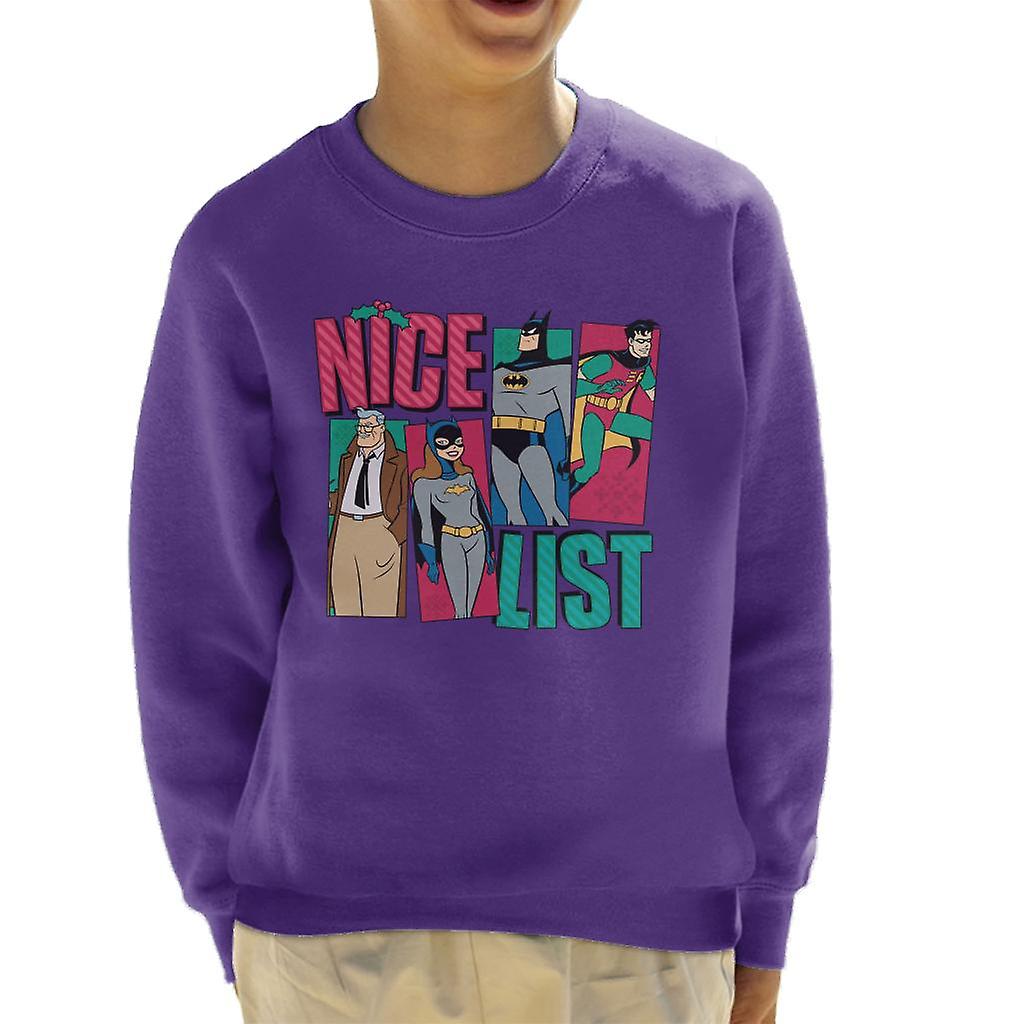 Batman Christmas Nice List Kid's Sweatshirt