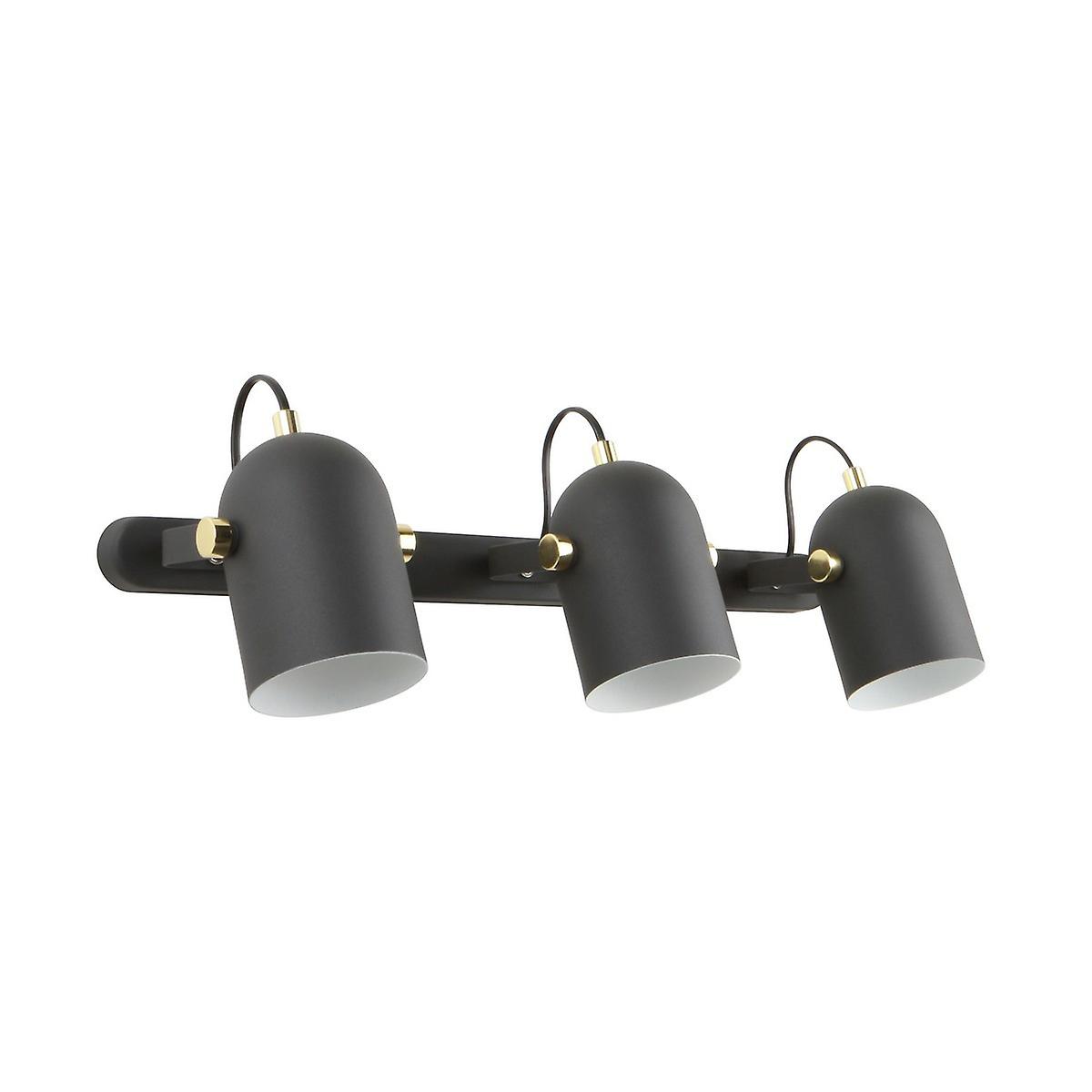 Zumaline Aries Ceiling Spotlight Bar, Matt Black, Gold, White, 3x E27