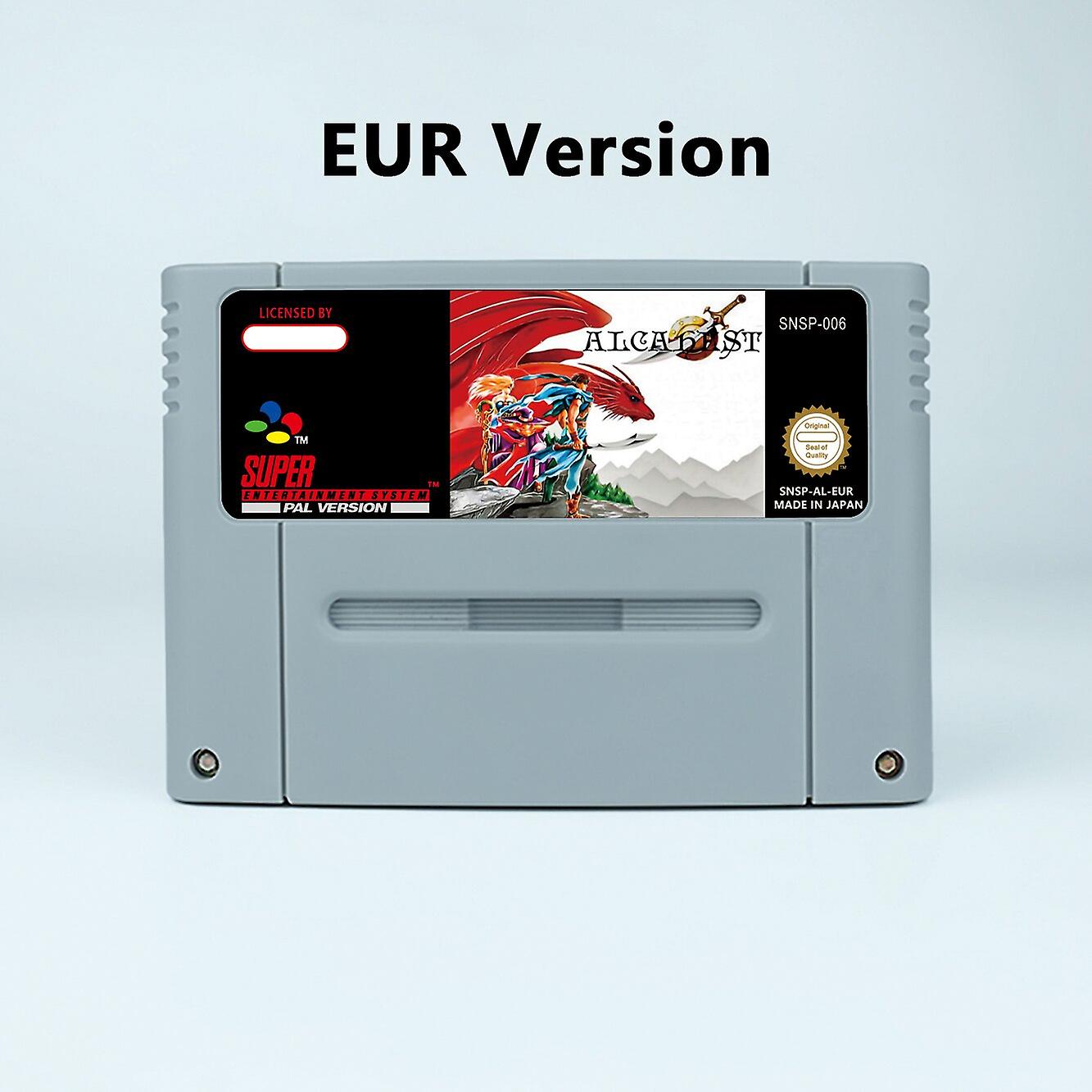 Action Game For Alcahest - Usa Or Eur Version Cartridge For Snes Game Consoles