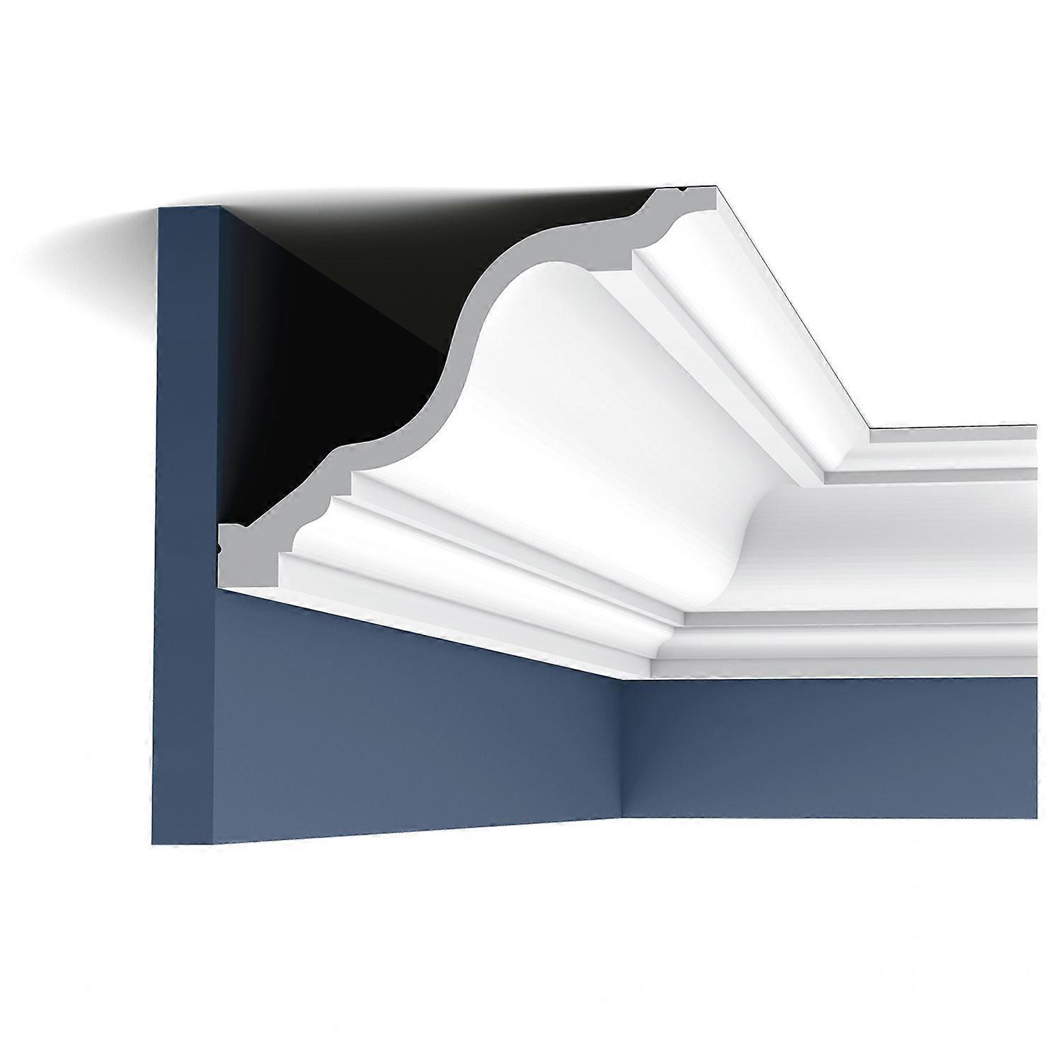Orac Decor 1 x Cornice moulding C334 LUXXUS white Purotouch® pre-primed lightweight, sturdy, dimensionally stable