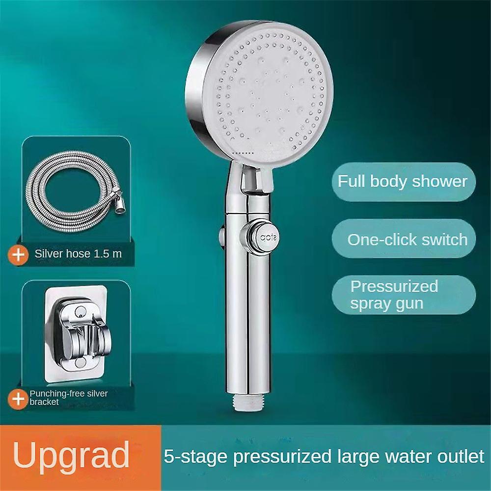 High Pressure Shower Head 5 Modes Adjustable Shower Heads with Hose Water Saving