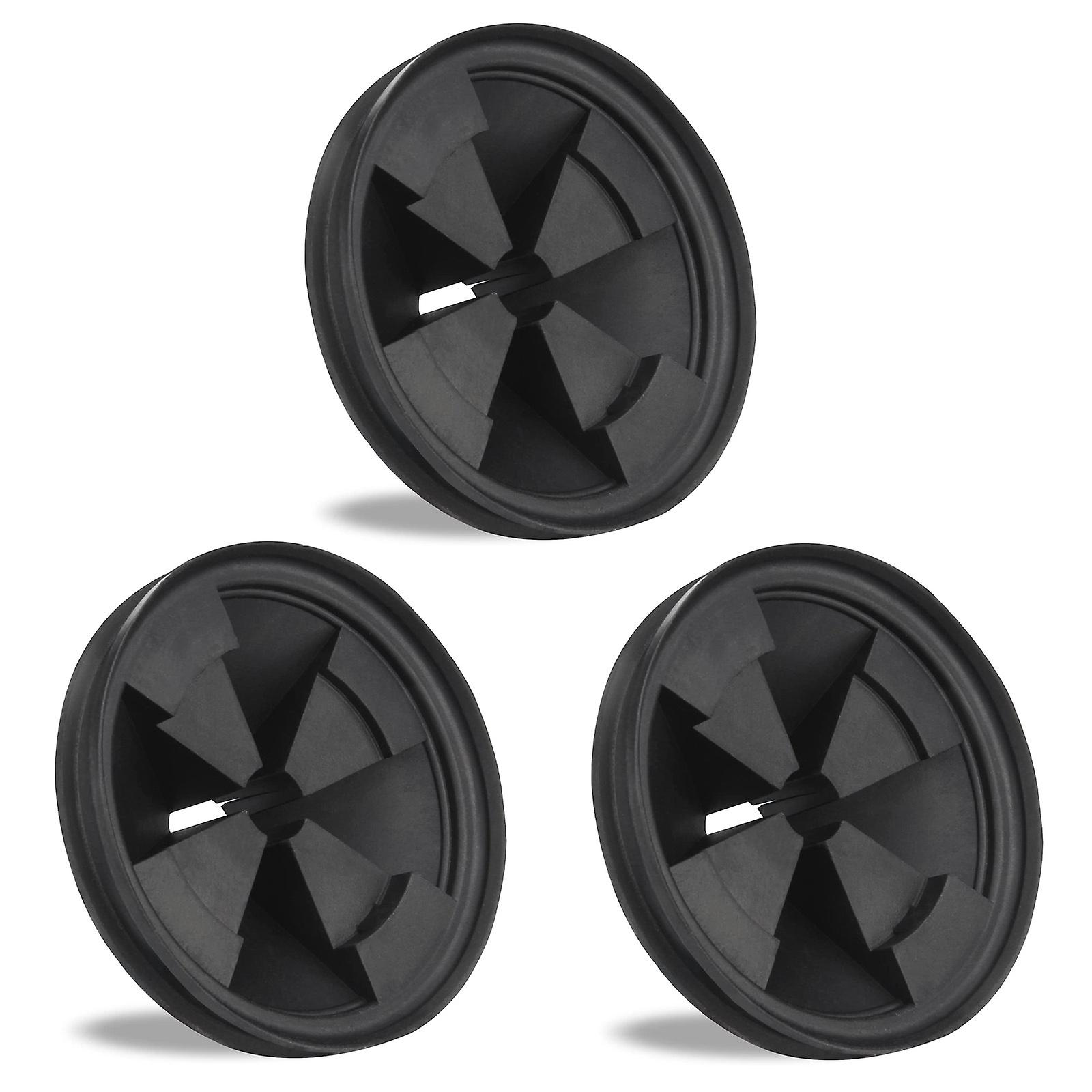 3 Pack Kitchen Drain Waste Splash Guard 87*35mm Garbage Splash Guard Removable Ring 3 Point Snap-down Waterport Splash Guard