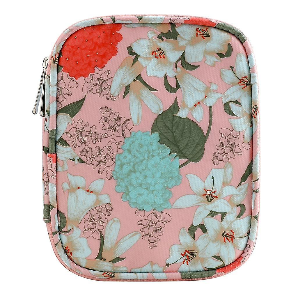 Knitting Crochet Hook Needles Case Empty Zipper Bag Organizer Pink