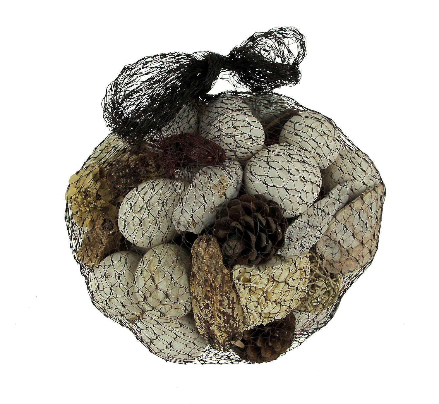 Neutral White Decorative Mushroom Mix Assorted Dried Botanicals In a Bag