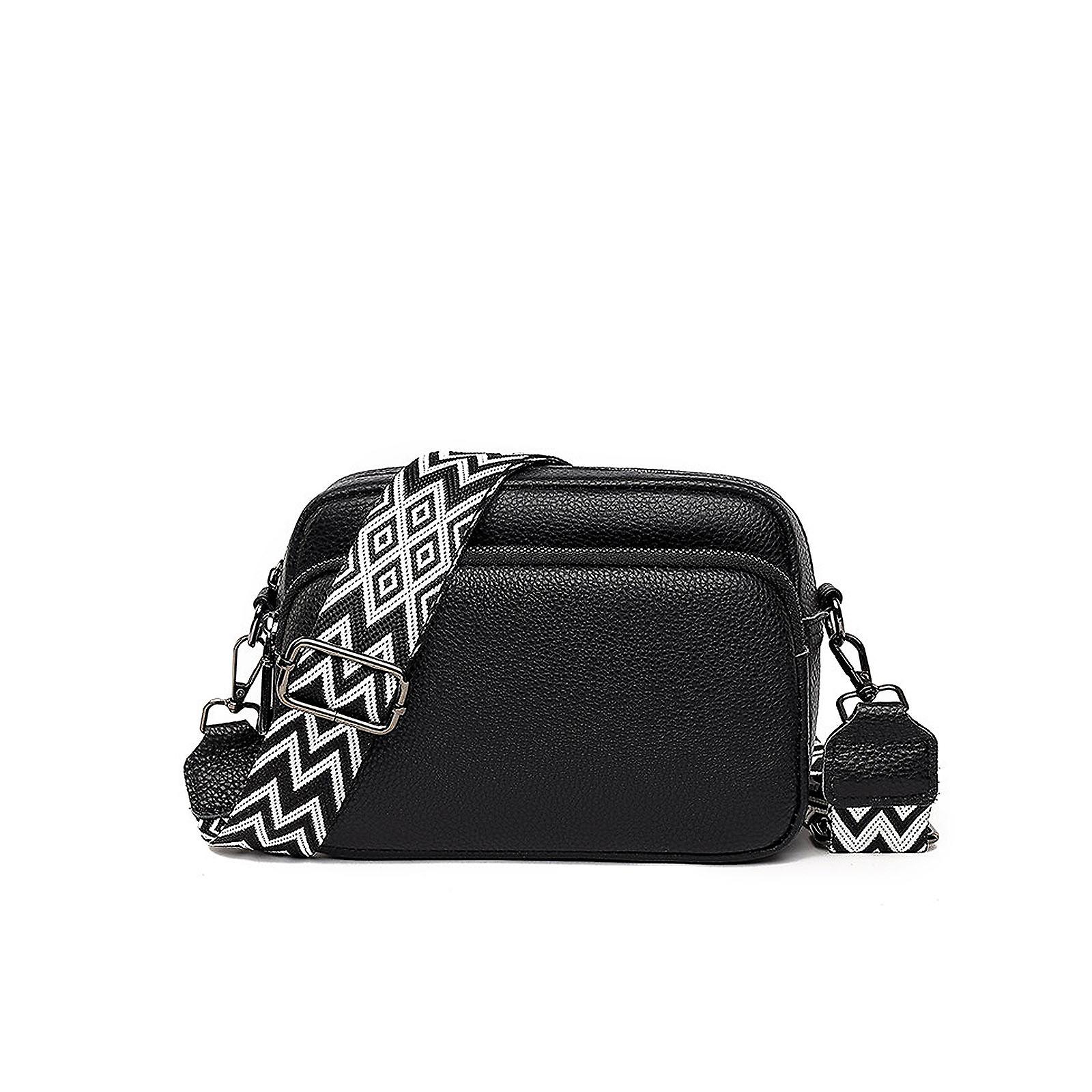 Liten crossbody-väska i damläder med avtagbar axelrem