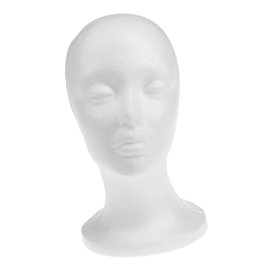 Weibliches Polystyrol Styropor Modell Kopf Schaufensterpuppe Ständer Perücke Haar Hut Display