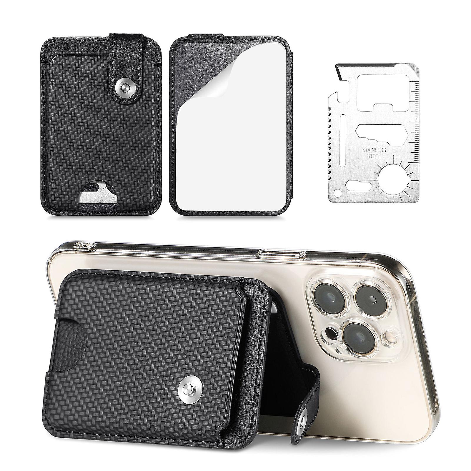 Universal Phone Stick On Card Holder 2 Folded Cell Phone Wallet Sticker for Commute