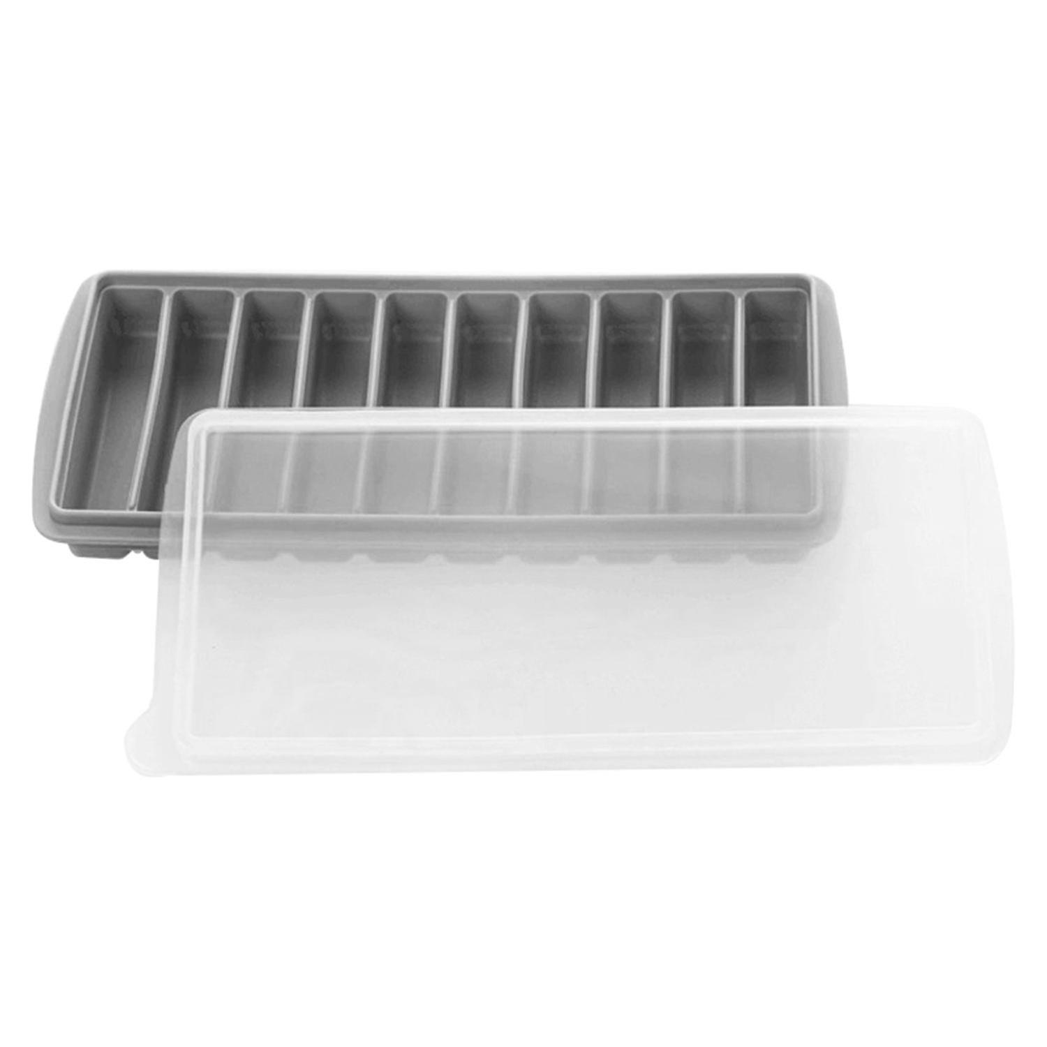 ZHOUBA Ice Cube Tray Super Soft Heat Resistant Silicone 10-Cavities Flexible Ice Cube Maker Mold for