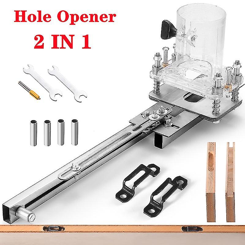 Trimming Machine Connector Slotter Wardrobe Invisible Fastener Hinge Hole Opener Mold Trimmer Woodworking Tools Kit 2 In 1