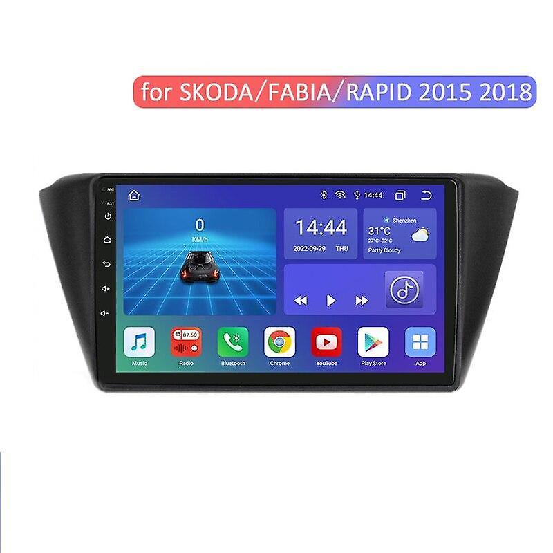 9 Inch Android 12 Radio for SKODA FABIA RAPID 2015 2018 Car Stereo Multimedia Carplay Android Auto