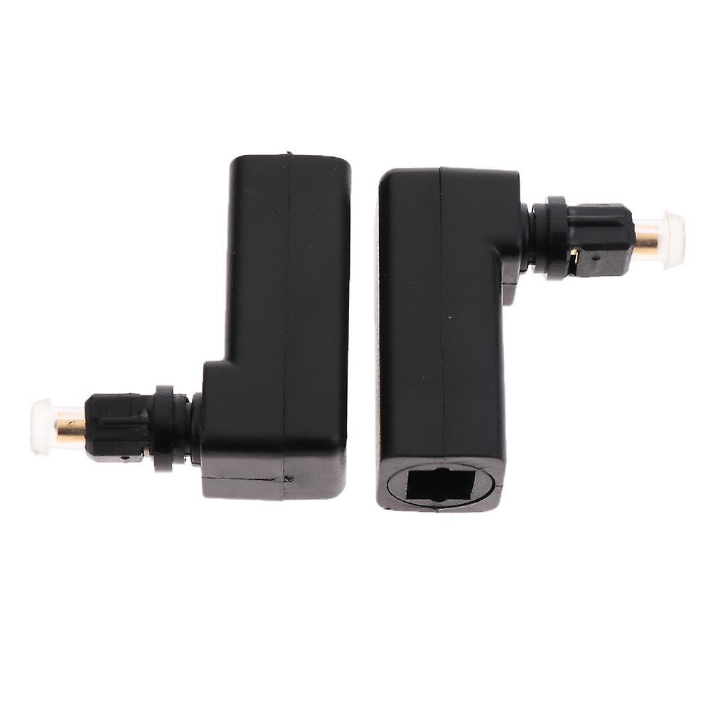 2PCS TOSLINK Right Angle Digital Optical Toslink Audio Adapter Optical Plug