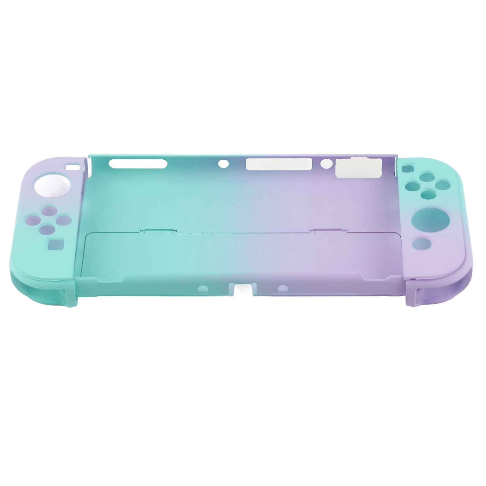 for Switch OLED Protective Case Beautiful Gradient Color Lightweight Game Console Cover Case Purple Blue