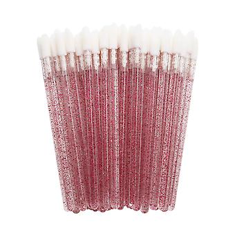 50pcs Portable Glitter Lip Brush With Convenient And Hygienic Bag Packaging Perfect