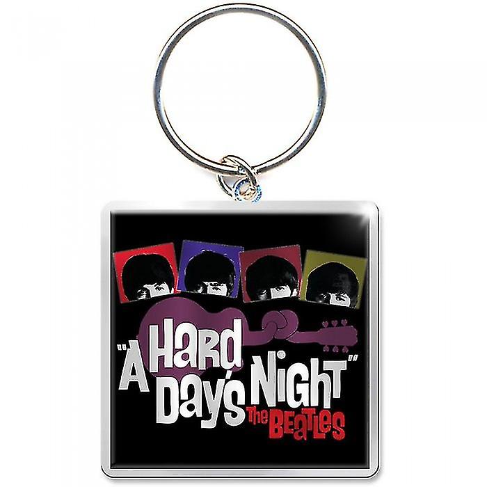 The Beatles Hard Days Night Guitar Photo Print Keyring