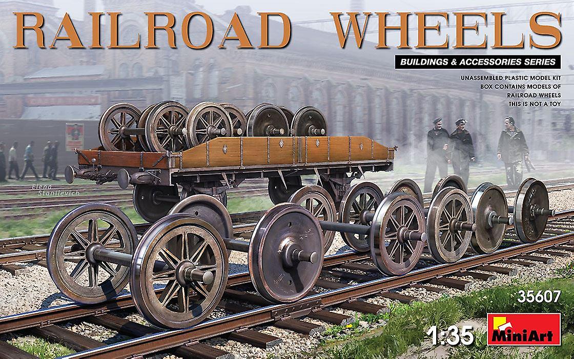 Miniart MIN35607 Miniart 1:35 - Railroad Wheels Plastic Unpainted Accessories Scale model