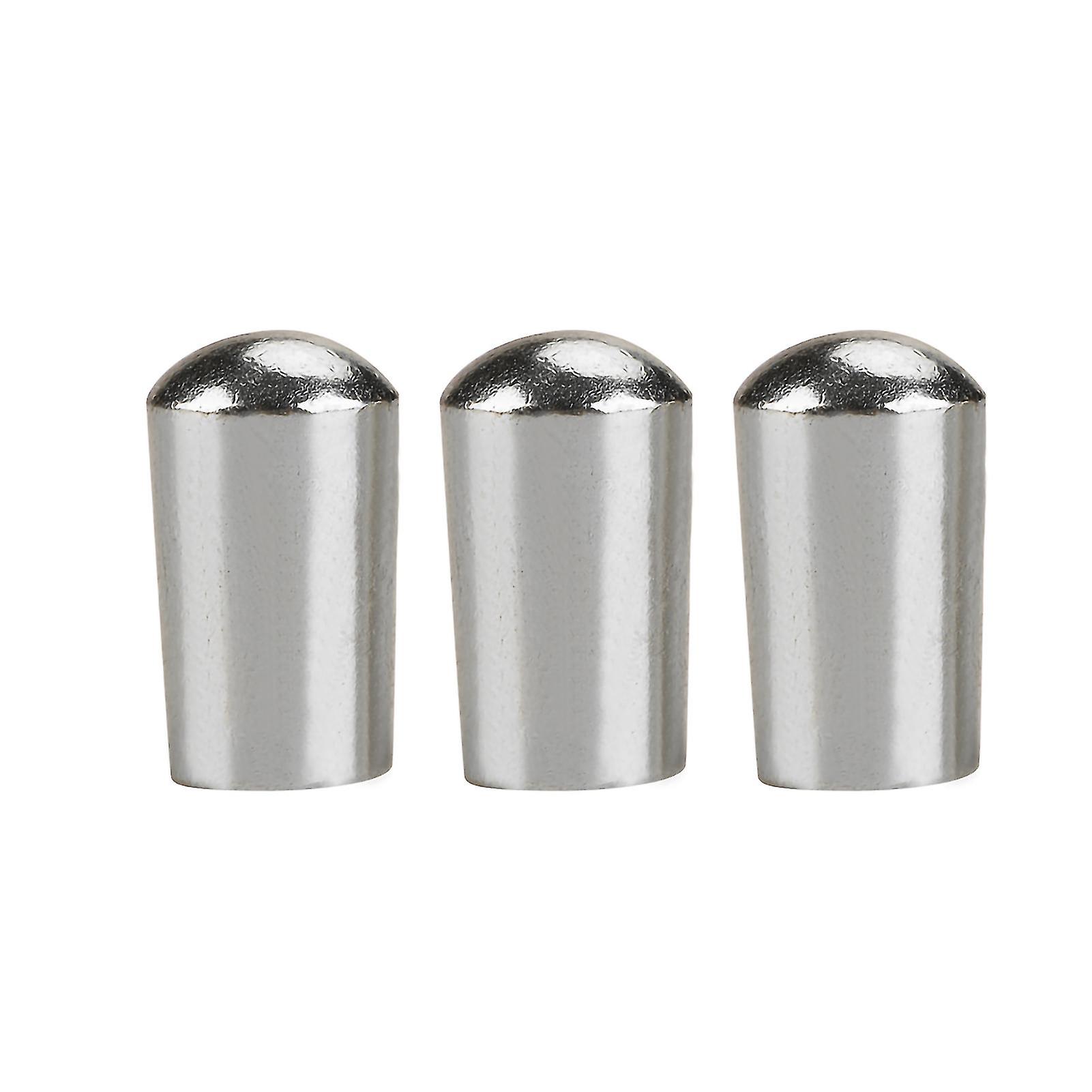3.5mm Copper 3 Way Toggle Switch Tip Cap for LP EPI Electric Guitar, Durable Silver Knob Replacement Accessory