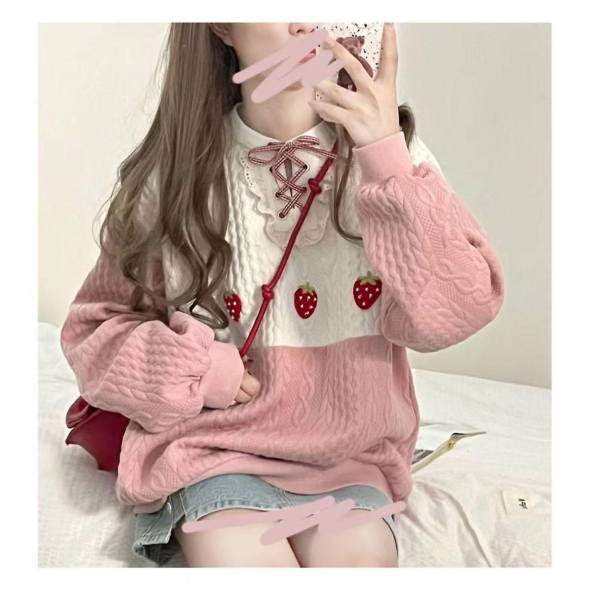 Patchwork Sweater Loose All-matching Top