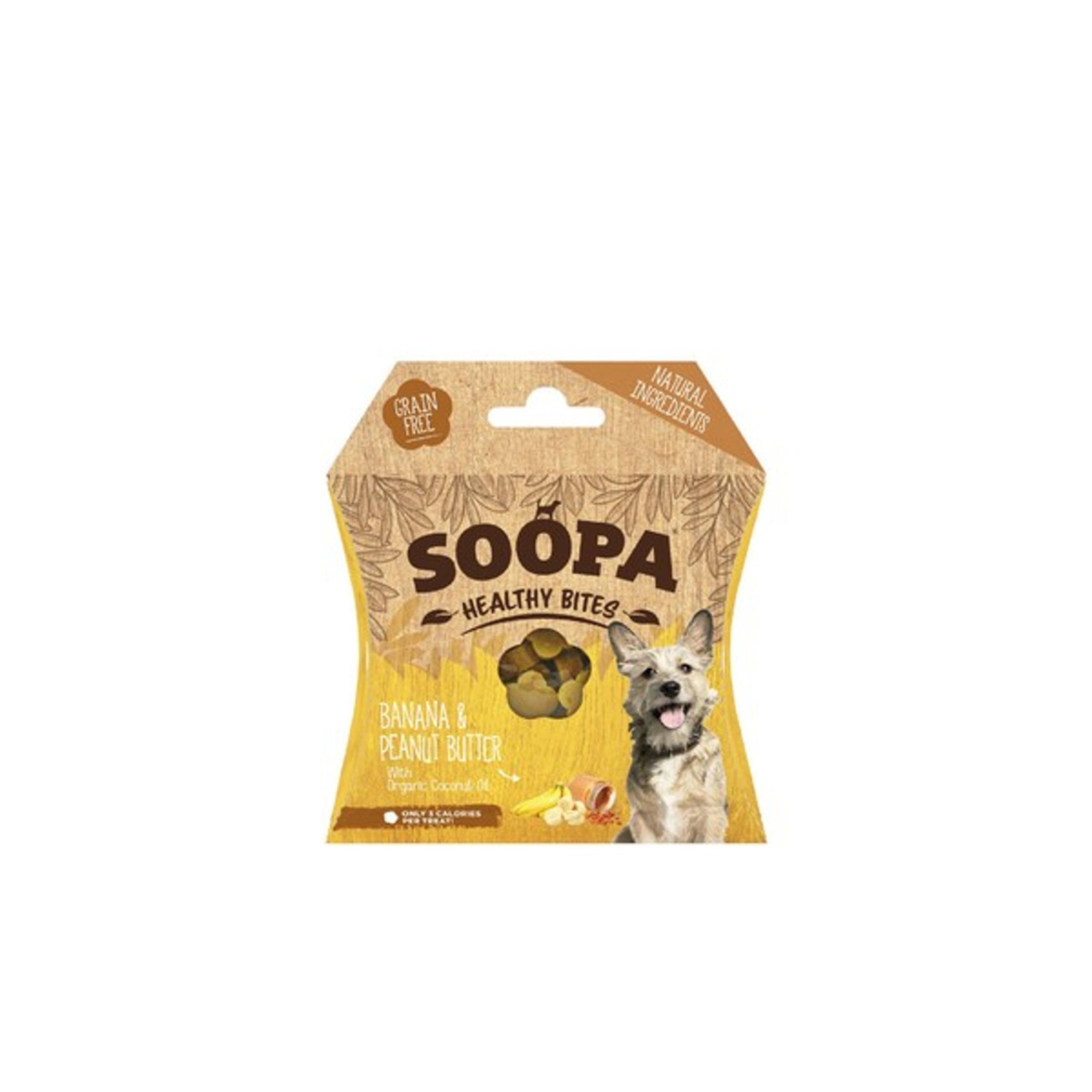 5 x Soopa Banana & Peanut Butter Healthy Bites Dog Treat 50g (each)