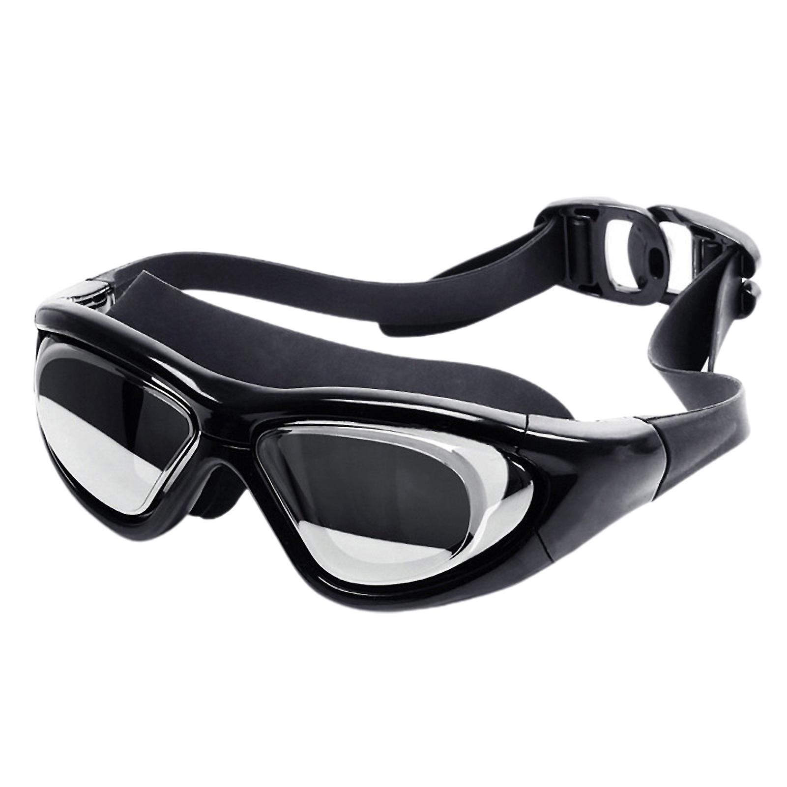 Adult's Diving Goggles Anti-Fog Lens Swimming Gear with Elastic Silicone Strap