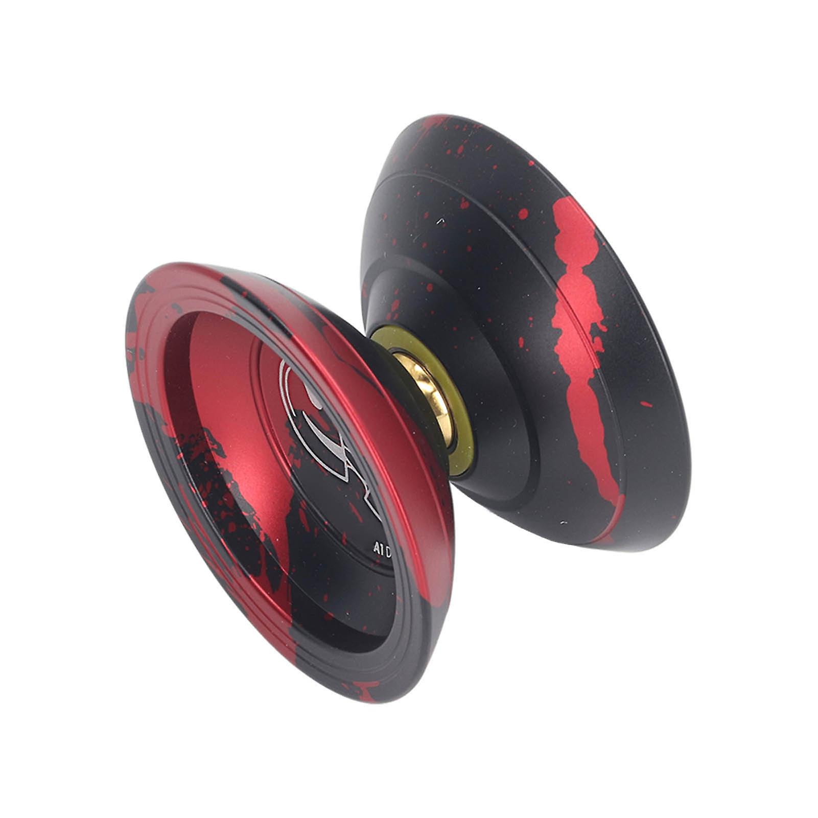 Yo Yo Toy 2 Rotate Modes String Trick Decompression Unresponsive Yoyo Bearing Ball for Children Black Red