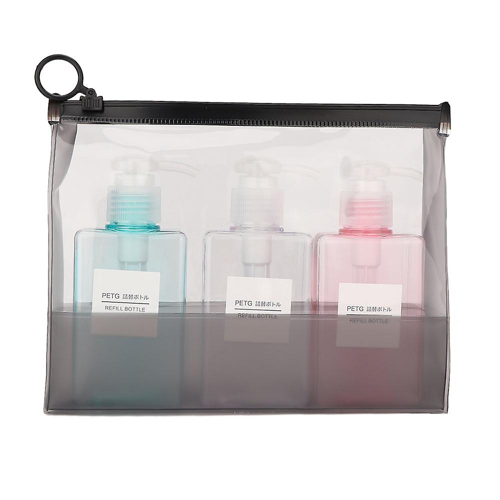3pcs Set Portable Reusable Travel Makeup Bottle Kit