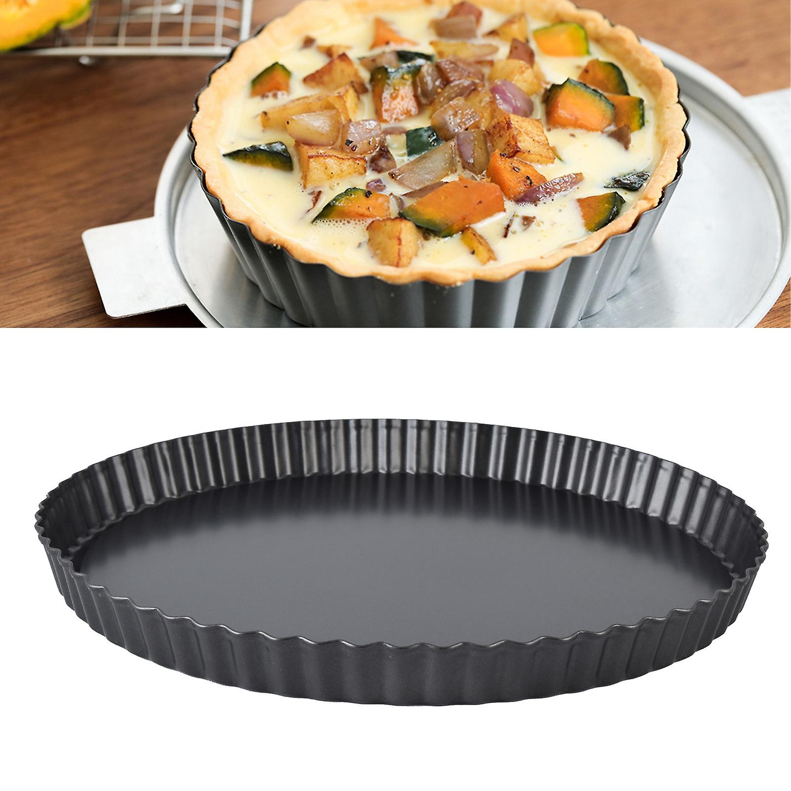 Tart Pan Quiche Pan Thickening Nonstick Deep Baking Dish Pie Plate Mold with Removable Bottom 12 Inch 