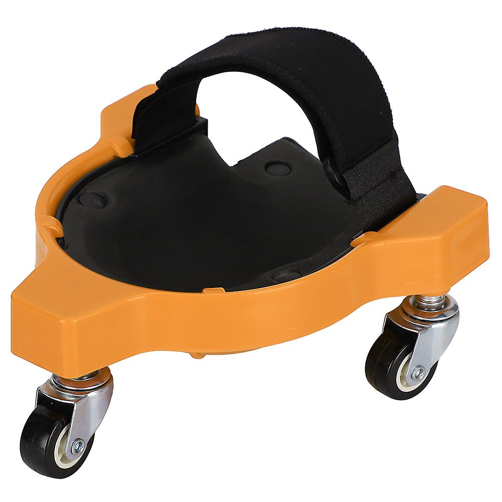 Multifunctional Sliding Woodworking Tool Labor-Saving Universal Wheel Woodworking Kneeling Pad(Yellow )