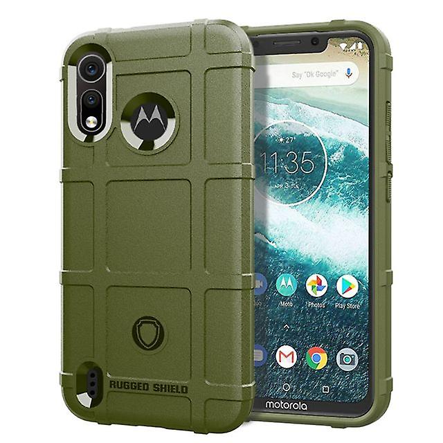 Durable Shockproof Protective Shell Case for Moto P40 Play - Dark Green