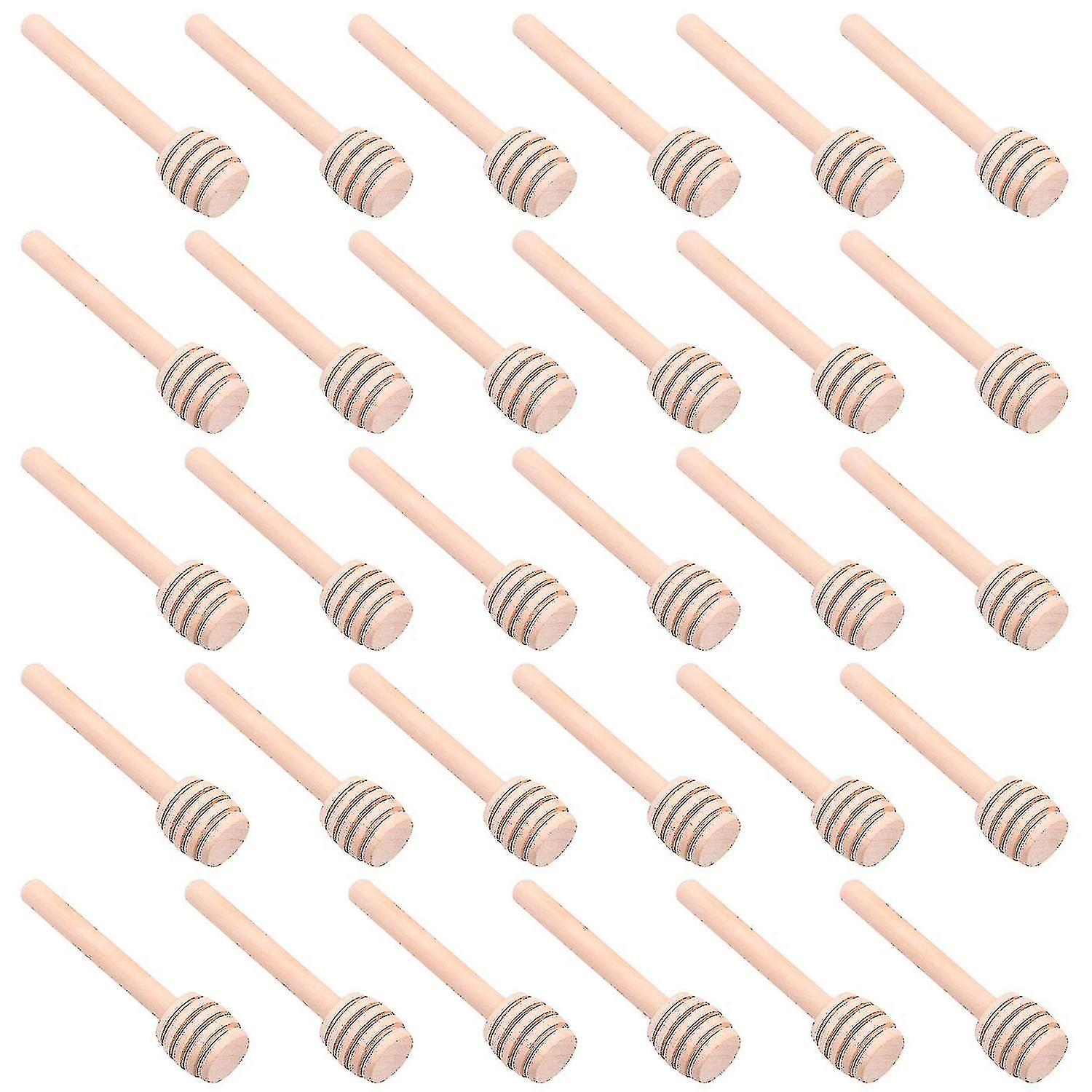 30 pcs Mini Wood Honey Dipper Sticks, Servidor de 3 Polegadas para Mel Jarra Dispense Drizzle Mel
