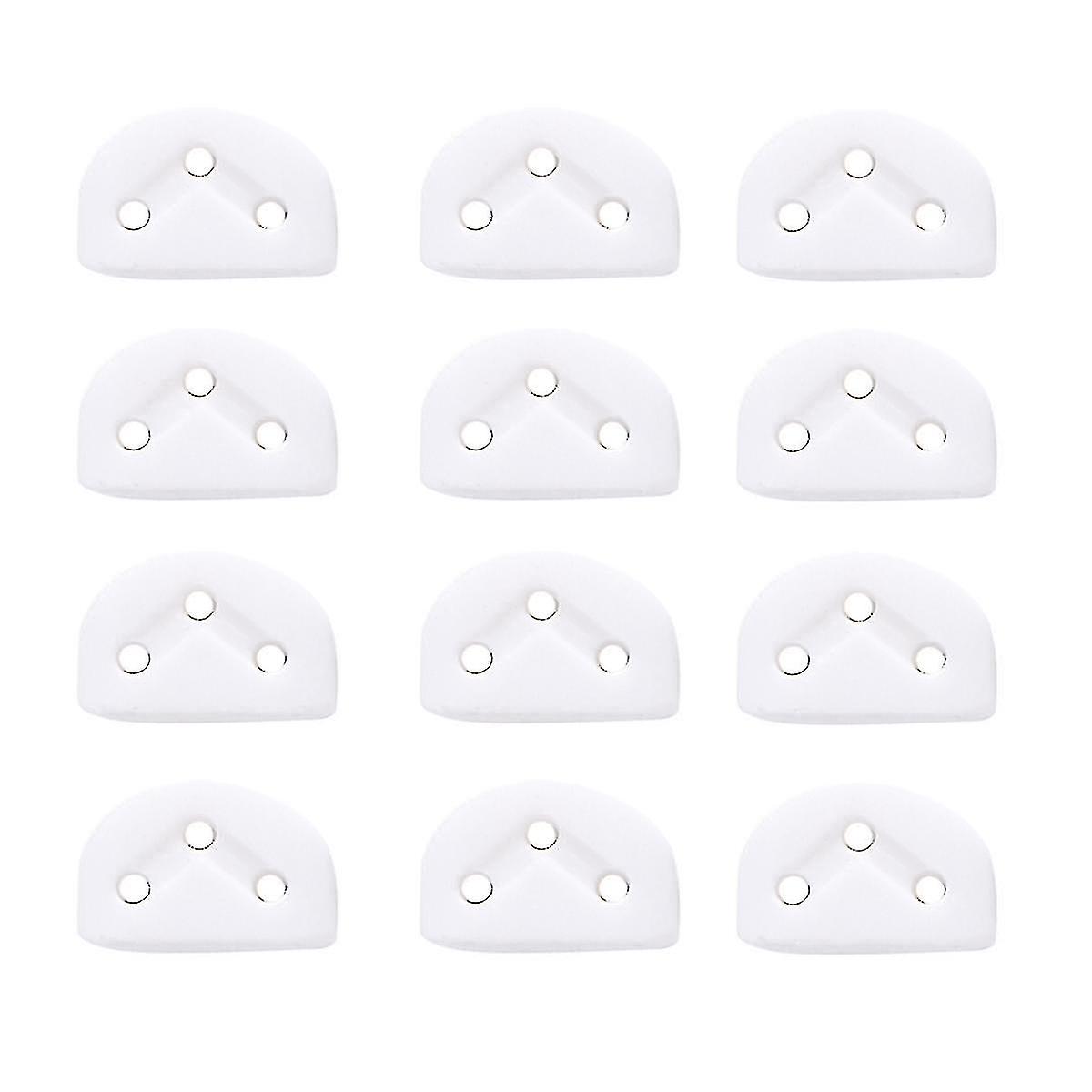 12pcs Classical Guitar Rollers String Trees Retainer Guides Guitar String Locks Nut Block Clamp, Wh