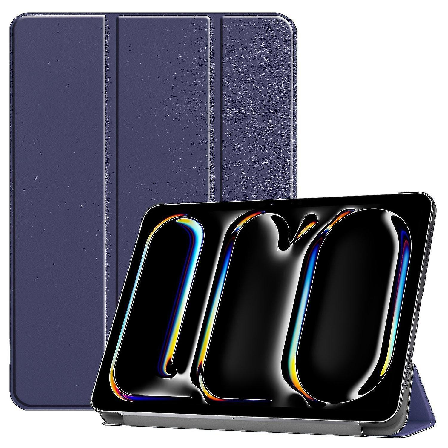 For Pro 11 (2024) Case Pc+pu Auto Wake Sleep Tablet Shell With Tri-fold Stand -
