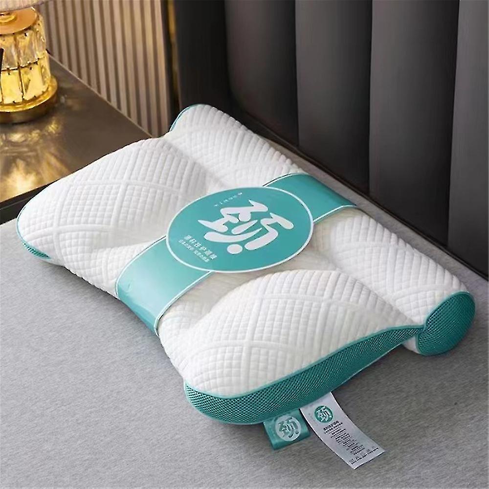Ergonomic Goose Down Pillow, Sleep Enhancing Cervical Support Comfort
