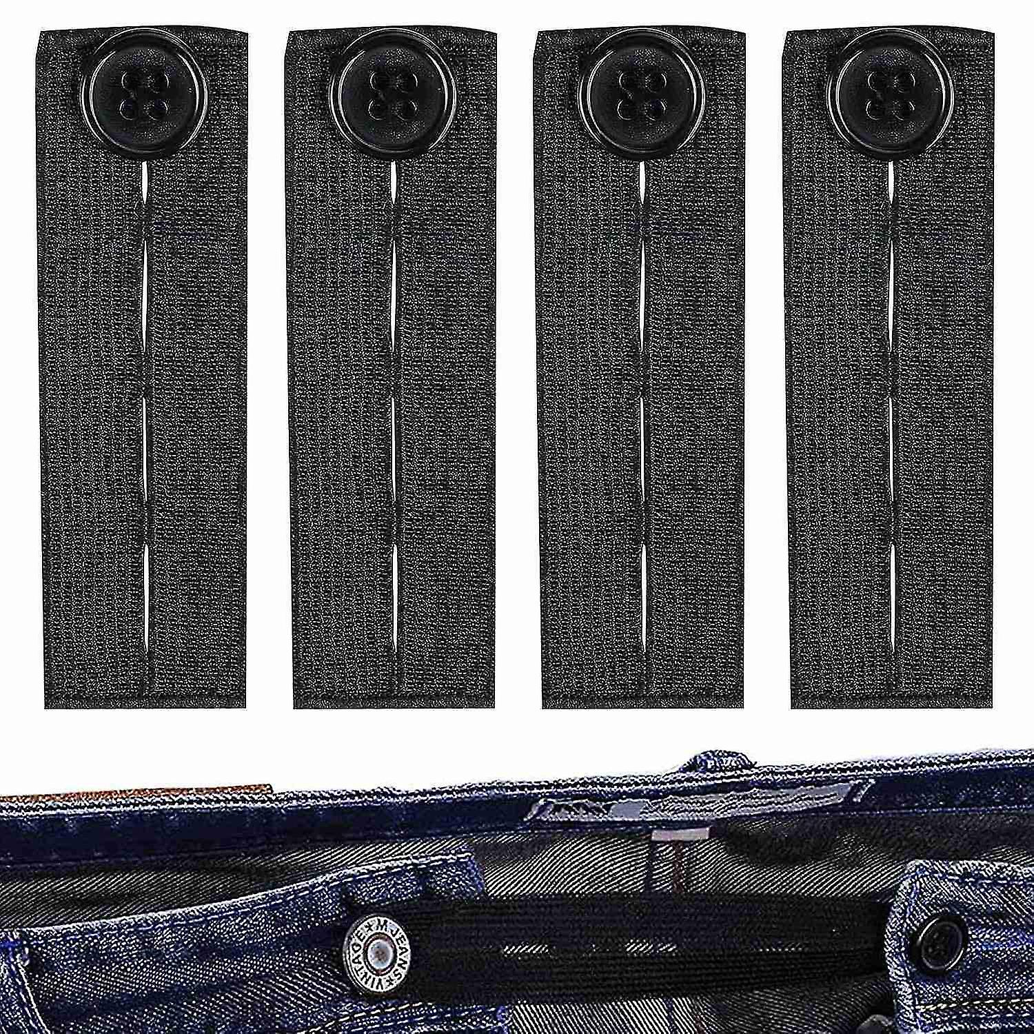 5 Pieces Pants Stretcher, Pants Button Extender, Adjustable Rubber Elastic Button Extender, Pants Bu