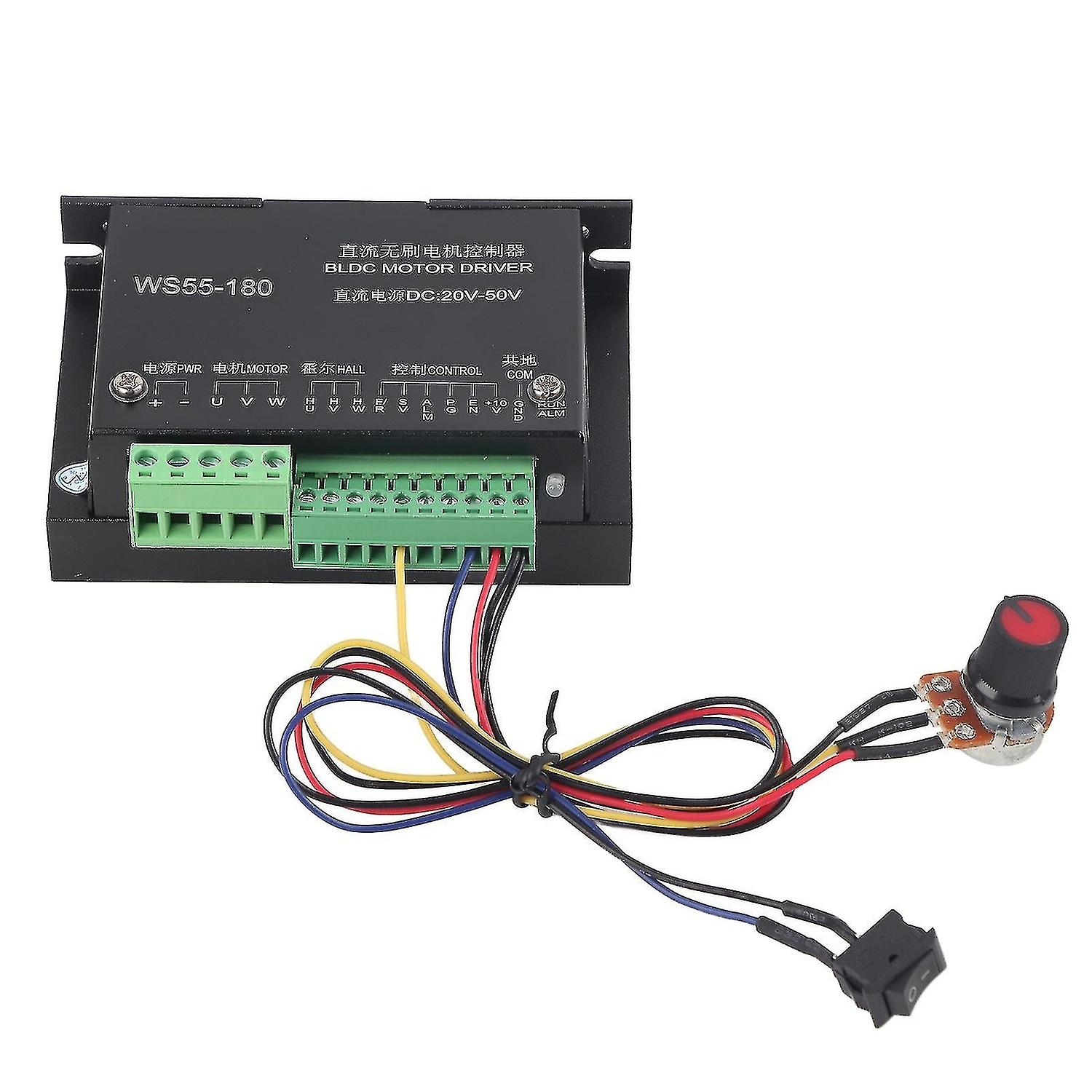 Ws55180 dc 20v50v cnc brushless spindle bldc motor driver controller