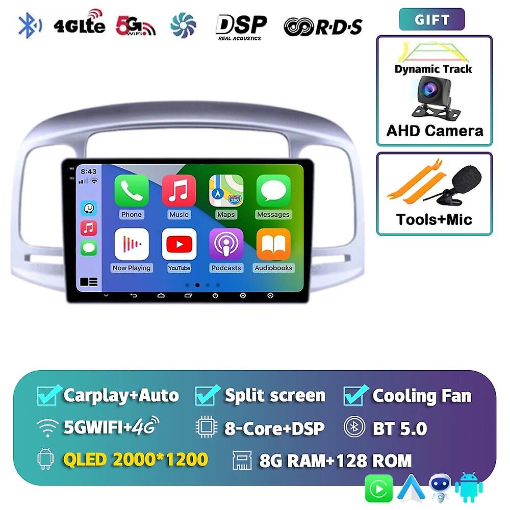 Android 13 Carplay Auto For Hyundai Accent 2008 2009 2010 2011 Car Radio Multimedia Gps Navigation Player Stereo Head Unit Dsp