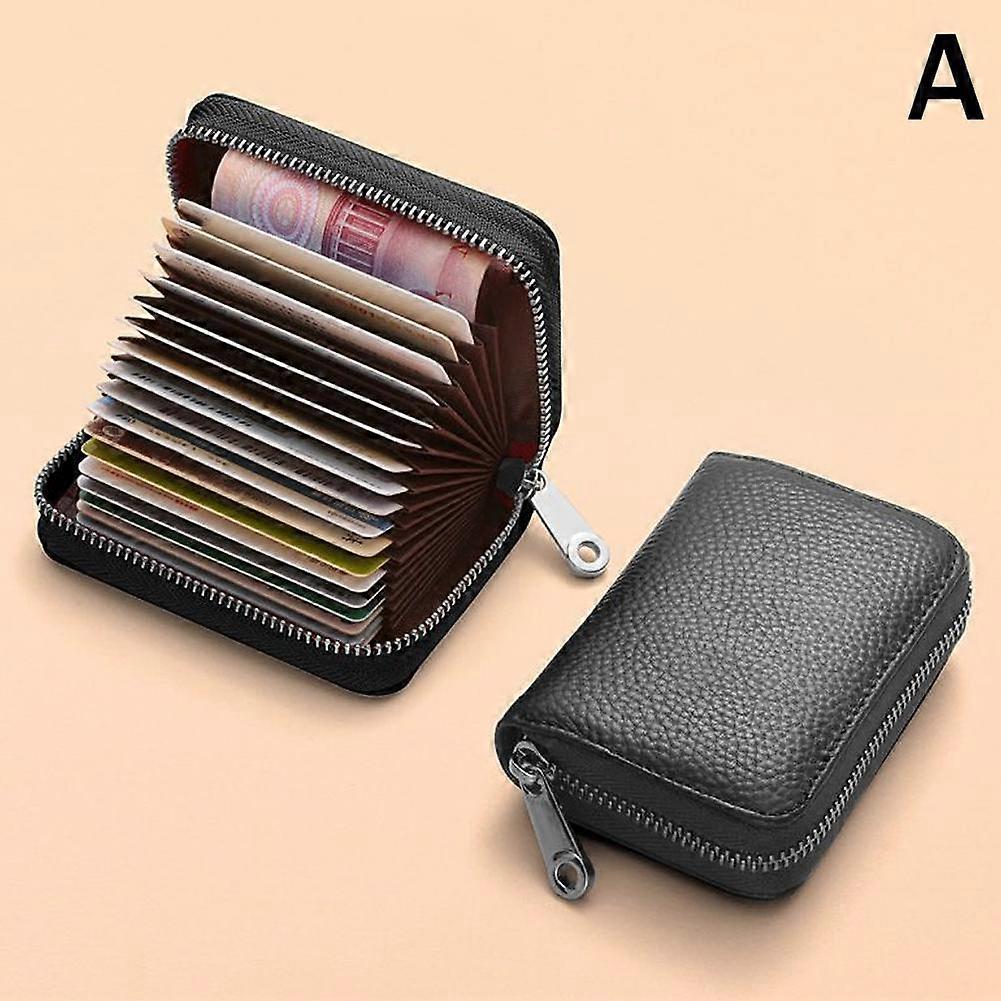 Slim Card Case Zipper Card Holder Wallet Credit Large Capacity Card Holder