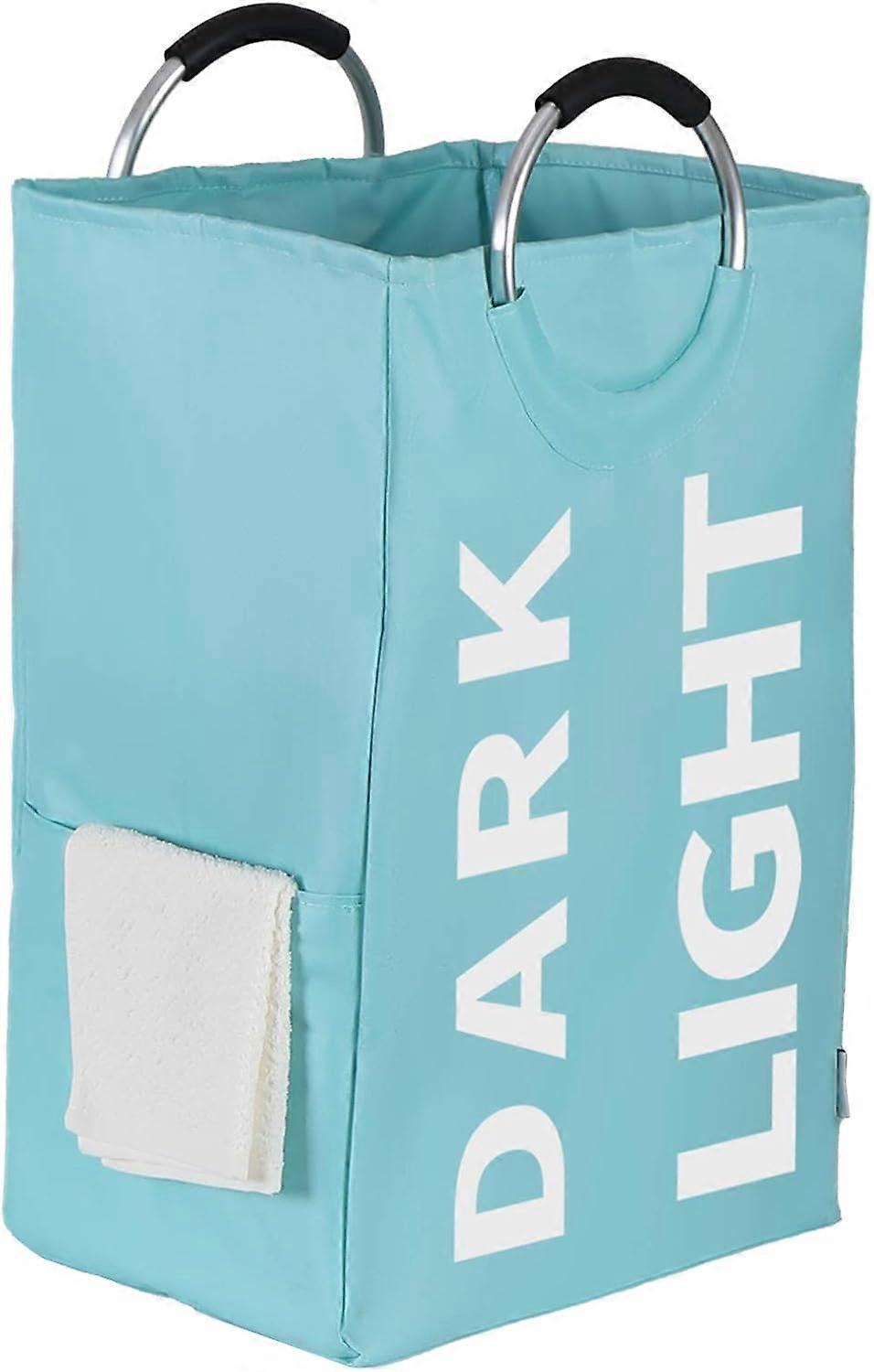 Double Laundry Hamper with Comfortable Handle, Waterproof Oxford Cloth Laundry Basket