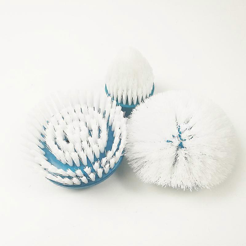 Replacement scrubber brush heads with multi-function set of 3 and adapter