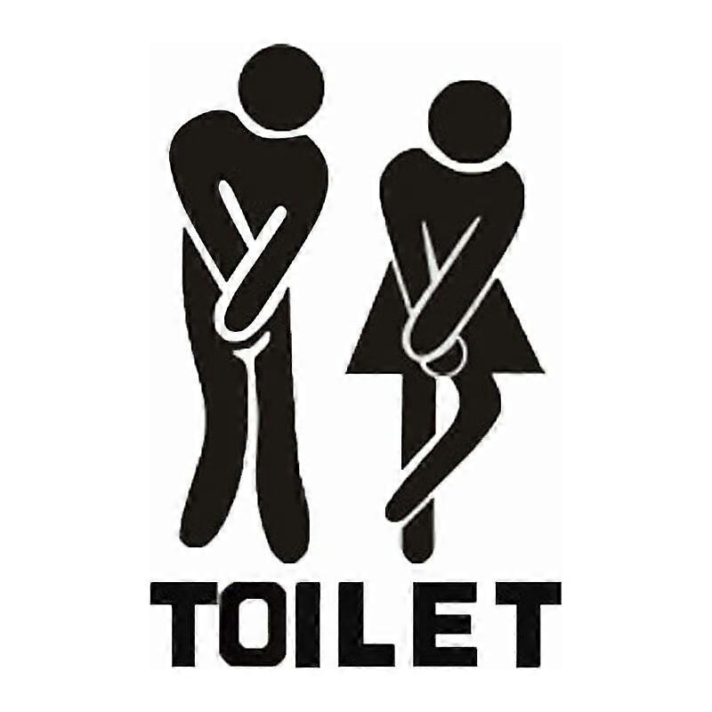 Man Woman Bathroom Toilet Bathroom WC Sign Diy Removable Toilet Door Decals Wall Decor for Bathroom Bathroom Toilet Toilet Sticker Decor Sign Sticker