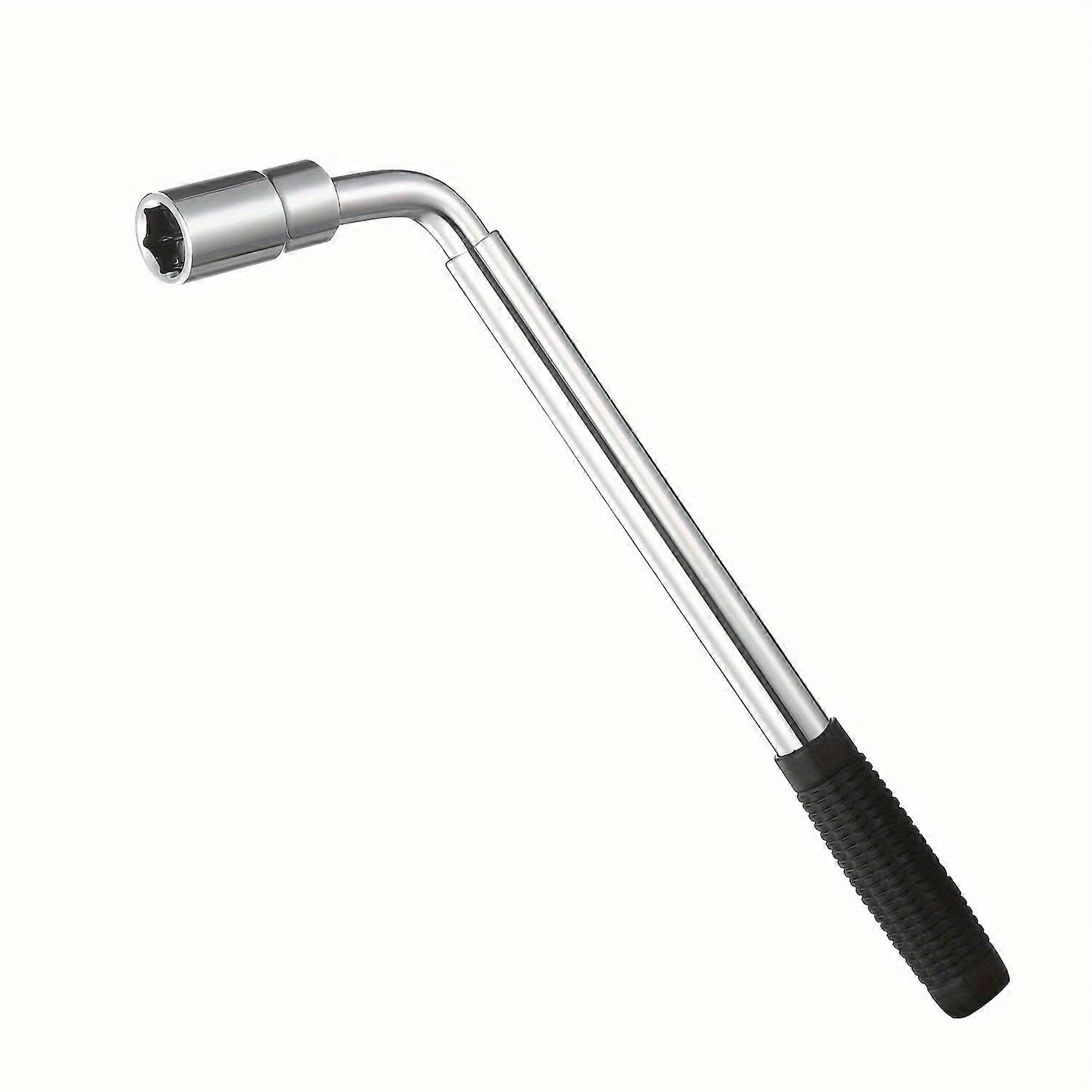 Aluminum Alloy Telescoping Lug Wrench with Extendable Handle and CR-V Sockets, Includes 17mm, 19mm, 21mm, 23mm Sizes and Bonus Work Gloves - Non-Slip 